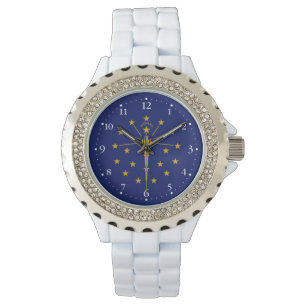 Indiana State Flag Horloge
