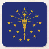 Indiana State Flag Kartonnen Onderzetters (Voorkant)
