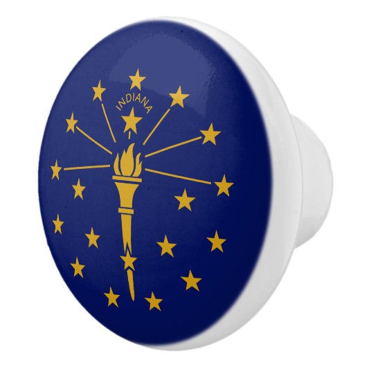 Indiana State Flag Keramische Knop (Rechts)