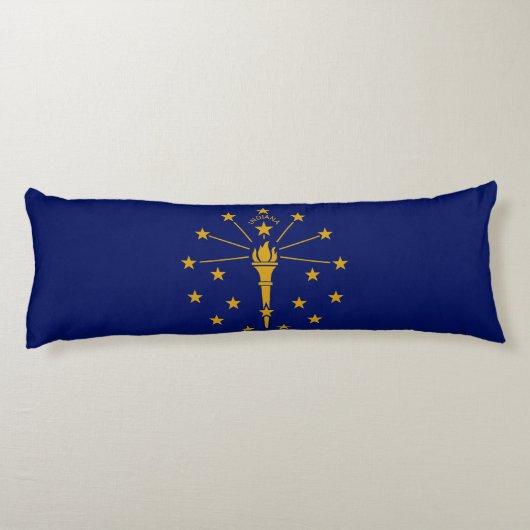 Indiana State Flag Lichaamskussen (Achterkant)