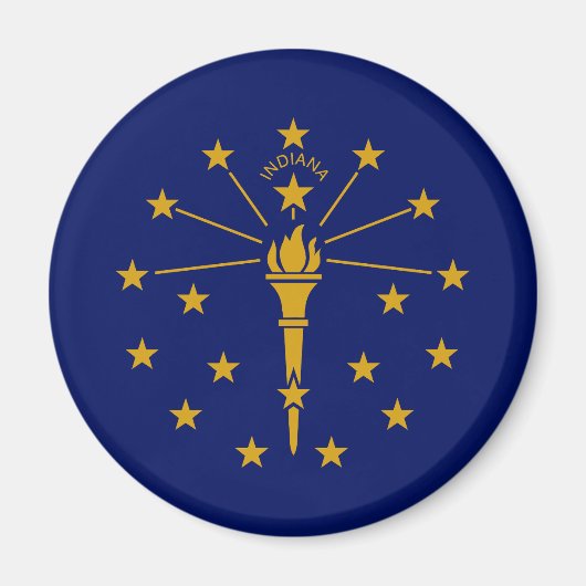 Indiana State Flag Magneet (Voorkant)