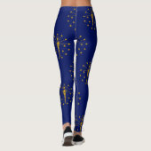 Indiana State Flag Navy Leggings Custom Name Pants (Achterkant)