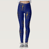 Indiana State Flag Navy Leggings Custom Name Pants (Voorkant)