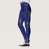 Indiana State Flag Navy Leggings Custom Name Pants (Links)