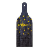 Indiana State Flag op Old Wood Grain Snijplank (Voorkant)
