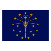 Indiana State Flag Perfect Poster (Voorkant)