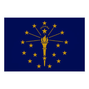 Indiana State Flag Perfect Poster