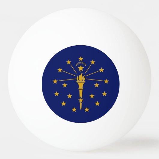 Indiana State Flag Pingpongbal (Voorkant)