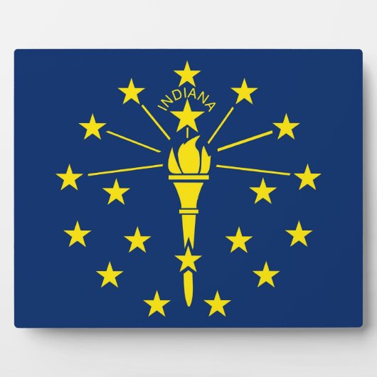 Indiana State Flag Plaque Fotoplaat (Voorkant)