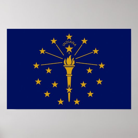 Indiana State Flag Poster (Voorkant)