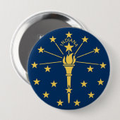Indiana State Flag Ronde Button 4,0 Cm (Voorkant /achterkant)