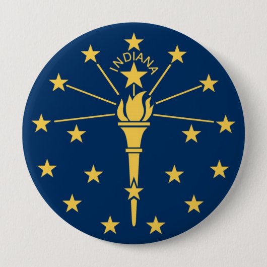 Indiana State Flag Ronde Button 4,0 Cm (Voorkant)