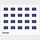 Indiana State Flag Ronde Sticker (Vel)