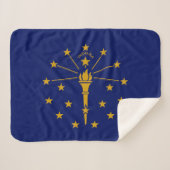 Indiana State Flag Sherpa Deken (Voorkant (horizontaal))
