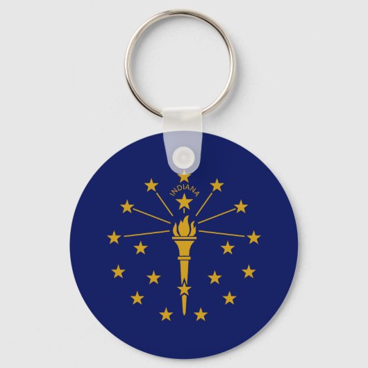 Indiana State Flag Sleutelhanger (Achterkant)
