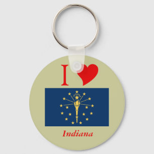 Indiana State Flag Sleutelhanger