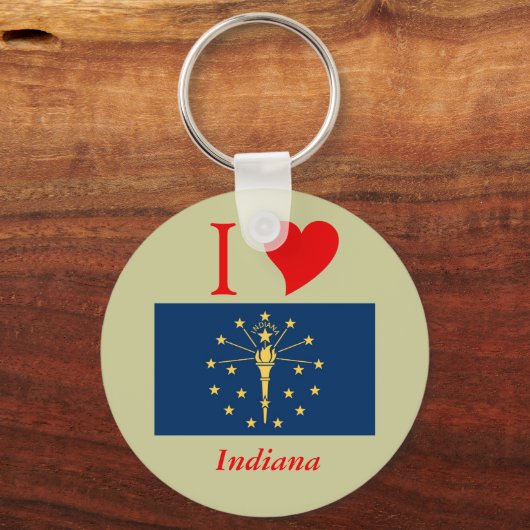 Indiana State Flag Sleutelhanger (Voorkant)