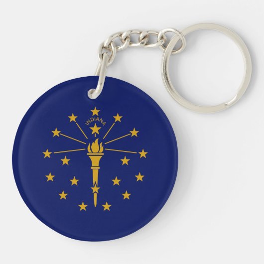 Indiana State Flag Sleutelhanger (Achterkant)