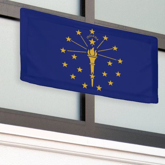 Indiana State Flag Spandoek (Buitenkant Gebouw)