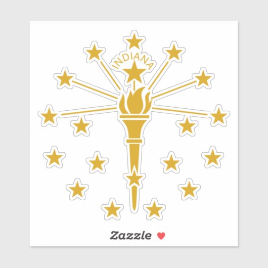 Indiana State Flag Sticker (Vel)