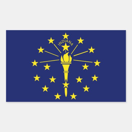 Indiana State Flag Sticker (Voorkant)