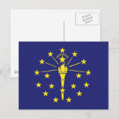 INDIANA STATE FLAG T-shirt Briefkaart (Voorkant / Achterkant)