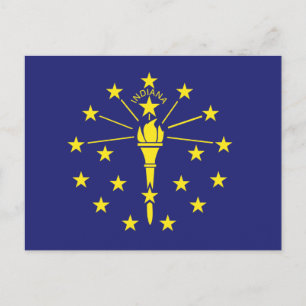 INDIANA STATE FLAG T-shirt Briefkaart