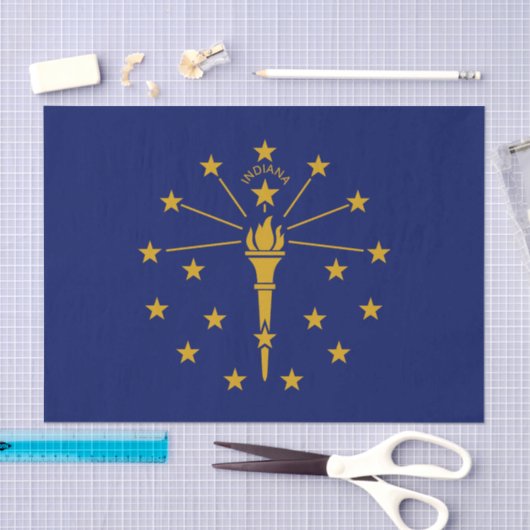 Indiana State Flag Tissuepapier (Craft)