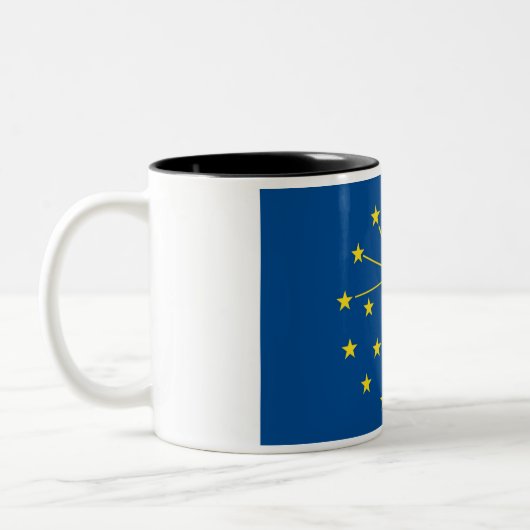 Indiana State Flag Two-Tone Coffee Mok (Links)