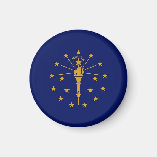 Indiana State Flag Verenigde Staten Magneet (Voorkant)