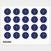 Indiana State Flag Verenigde Staten Ronde Sticker (Vel)