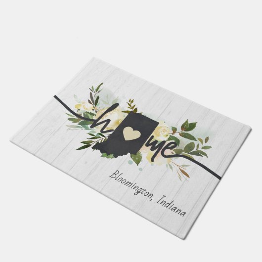 Indiana State heeft uw startstadscentrum aangepast Deurmat (Schuin)