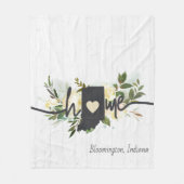 Indiana State heeft uw startstadscentrum aangepast Fleece Deken (Voorkant)