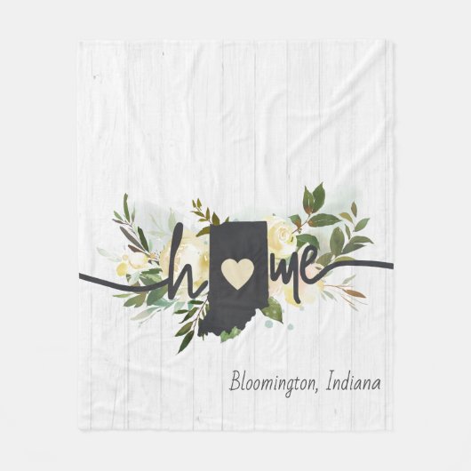 Indiana State heeft uw startstadscentrum aangepast Fleece Deken (Voorkant)
