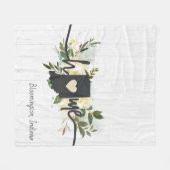 Indiana State heeft uw startstadscentrum aangepast Fleece Deken (Voorkant (Horizontaal))