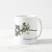 Indiana State heeft uw startstadscentrum aangepast Koffiemok (Voorkant rechts)