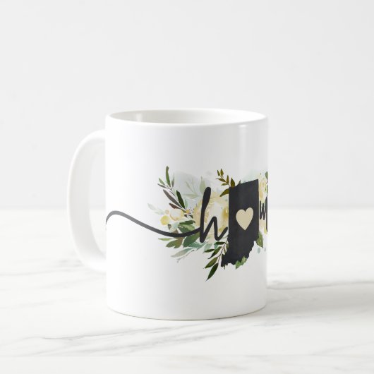 Indiana State heeft uw startstadscentrum aangepast Koffiemok (Voorkant links)