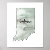 Indiana State Illustration Poster (Voorkant)