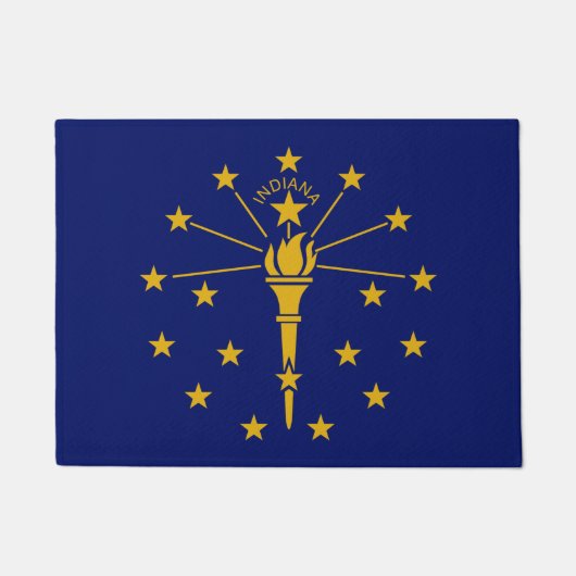 Indiana State & Indiana Vlag /Verenigde Staten Deurmat (Voorkant)