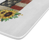 Indiana State Kaart Amerikaanse vlag Zonnebloemgla Snijplank (Hoek)