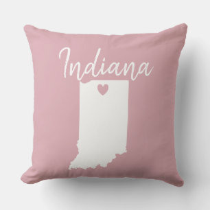 Indiana State-kaart liefde thuis Buitenkussen