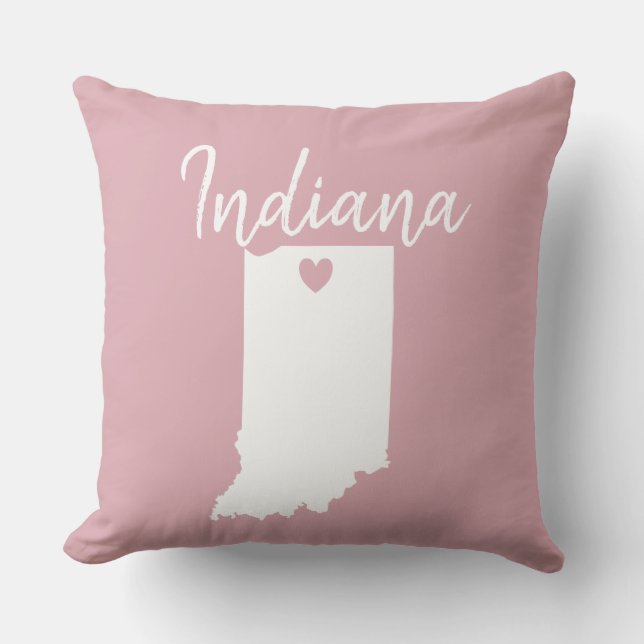 Indiana State-kaart liefde thuis Buitenkussen (Voorkant)