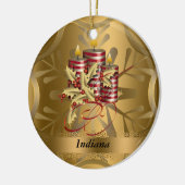 Indiana State-kerstversiering Keramisch Ornament (Links)