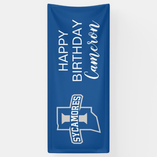 Indiana State Leaf Birthday Spandoek (Verticaal)