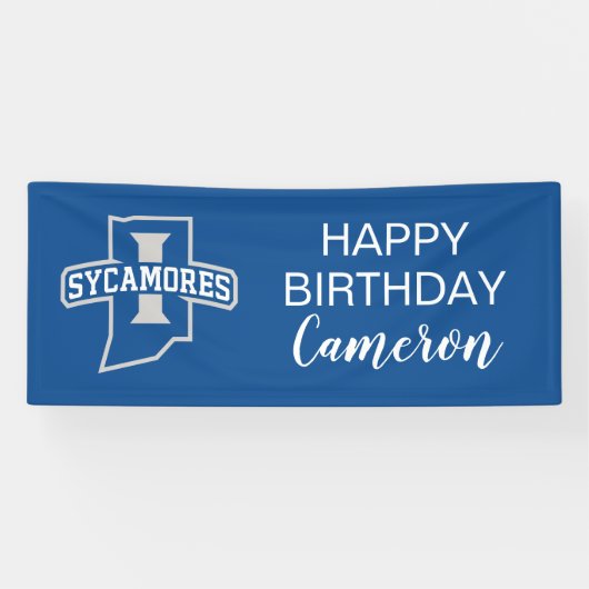 Indiana State Leaf Birthday Spandoek (Horizontaal)