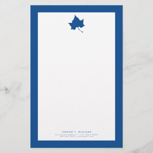 Indiana State Leaf Briefpapier (Voorkant)