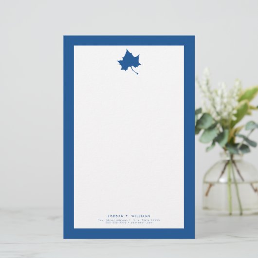 Indiana State Leaf Briefpapier (Staand voorkant)