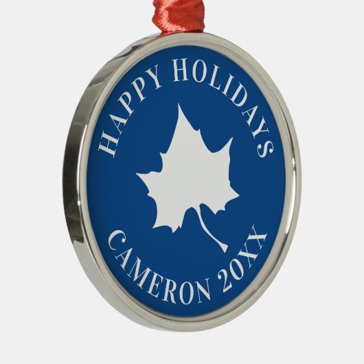 Indiana State Leaf Metalen Ornament (Rechts)
