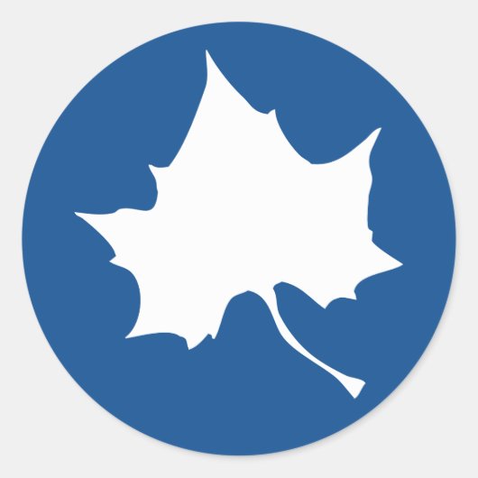 Indiana State Leaf Ronde Sticker (Voorkant)