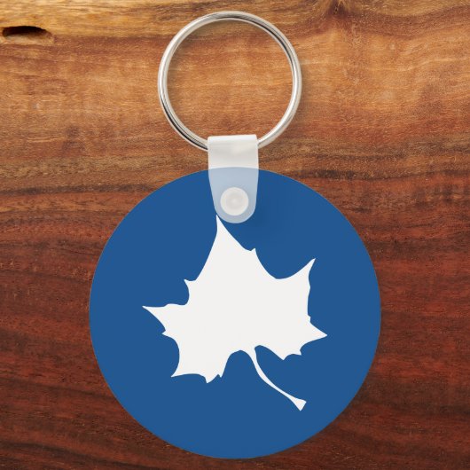 Indiana State Leaf Sleutelhanger (Voorkant)